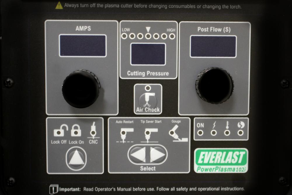 Everlast PowerPlasma 102i plasma cutter rear view